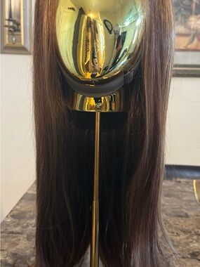 Sleek Long Straight Women's Hair Wig - Dark Brown